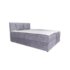 Parkbútor ATOS középszürke kárpitozott boxspring ágy 160*200 ágy és ágykellék