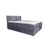 Parkbútor ATOS sötétszürke kárpitozott boxspring ágy 160*200