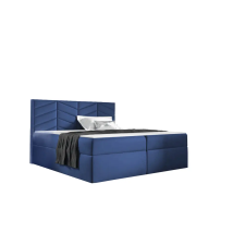 Parkbútor ST6 kárpitozott kék boxspring ágy 180*200 ágy és ágykellék