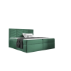 Parkbútor ST6 kárpitozott zöld boxspring ágy 140*200
