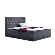 Parkbútor TYP 56 sötétszürke kárpitozott boxspring ágy 160*200 ágy és ágykellék