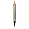 Parker Golyóstoll, nyomógombos, 0,7 mm, arany színû klip, csiszolt fém tolltest, PARKER 