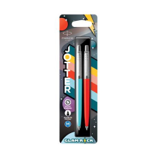  PARKER Golyóstoll szett, 0,7 mm, ezüst színű klip, piros és kék tolltest, PARKER &quot;Jotter Glam Rock&quot;, kék toll