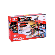  Parkolóház 4 kisautóval autópálya és játékautó