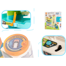  Parkolóház 4 szintes elektromos lift + 6 autó autópálya és játékautó