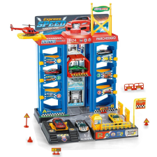  Parkolóház lifttel és helikopterrel autópálya és játékautó