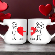  Páros szív bögre - Két fél egy bögrék, csészék