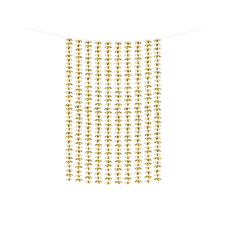  Parti függöny - Virágok, arany, 100x210cm party kellék