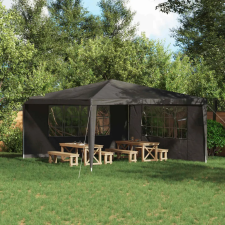  Parti sátor oldalfal 2 pcs 400 x 195 cm Antracitszürke kerti tárolás