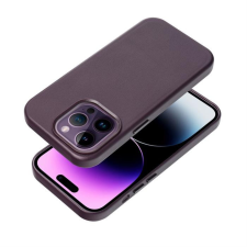 Partnertele Leather Mag Cover IPHONE 15 sötétlila bőrtok tok és táska