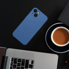 Partnertele Szilikon Mag Cover tok Magsafe kompatibilis iPhone 15 PRO kék tok és táska