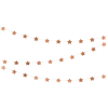 Party Deco Garland Stars, rózsaszín arany, 3,6 m
