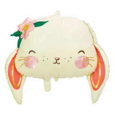  Party fólialufi nyuszifej mintában 65x55cm party kellék