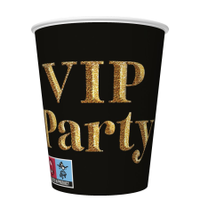 PARTY Gold VIP papír pohár 8 db-os 250 ml party kellék