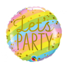PARTY Let&#039;s Party Stripes fólia lufi 46 cm party kellék