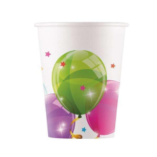 party pohár papír lufis 8 db-os 200 ml party kellék