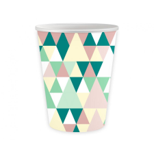 PARTY Színes Green Joy papír pohár 6 db-os 250 ml party kellék