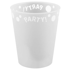 PARTY White, Fehér pohár, műanyag 250 ml babaétkészlet