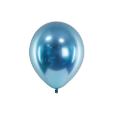 PartyDeco Fényes léggömbök 30 cm, kék (1 db / 10 db) party kellék