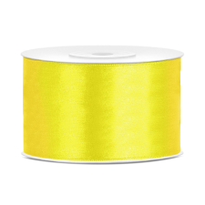 PartyDeco Szatén szalag sárga 38mm/25m szalag, zsinór