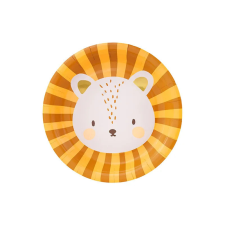  PartyDeco tányér, papír, oroszlán, 18 cm, 6db party kellék