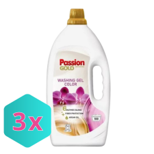 PASION GOLD Passion Gold mosógél színes ruhákhoz ARGÁN OLAJJAL4L / 100 mosás KARTON - 3db tisztító- és takarítószer, higiénia