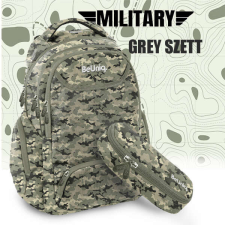 Paso Terepmintás iskolatáska, hátizsák SZETT - Grey iskolatáska