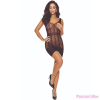 PASSION WOMAN BODYSTOCKINGS PASSION - BS113 FEKETE CSIPKE HARISNYA