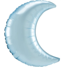  Pastel Blue Crescent szatén hold fólia lufi 89 cm party kellék