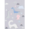  Pasztel gyerekszőnyeg D726A_SFI22 vilgásoszürke dínó mintás 160x230 cm