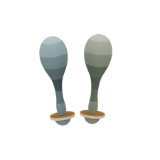  Pasztell kék csíkos rumbatök pár játékhangszer