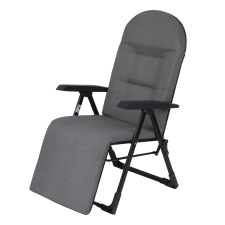 Patio Patio Galaxy Plus összecsukható kerti szék lábtartóval szürke kerti bútor