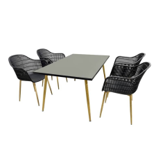 Patio Patio Luc kerti bútor garnitúra fekete kerti bútor