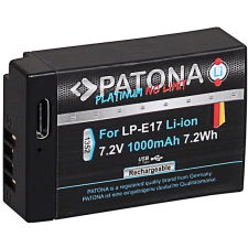 PATONA akkumulátor Canon LP-E17 1000mAh Li-Ion Platinum USB-C töltéshez digitális fényképező akkumulátor