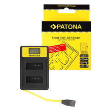 PATONA Canon LP-E12 Dupla Töltő - LPE12 Akkumulátor LCD Utazó Töltő (Charger) digitális fényképező akkumulátor töltő