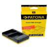 PATONA Dupla gyorstöltő Canon LP-E8 LPE8 USB-C kábellel együtt