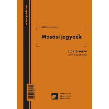 PÁTRIA Mosási jegyzék 50x2 lapos tömb A/5 álló C.3410-109/V nyomtatvány