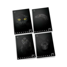 Pátria Nyomda Pigna: Monocromo Black négyzetrácsos füzet - A4, 87-38, többféle füzet