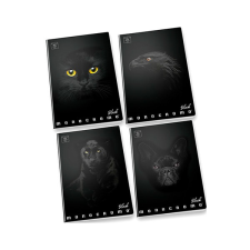 Pátria Nyomda Pigna: Monocromo Black vonalas füzet - A4, 81-38, többféle füzet