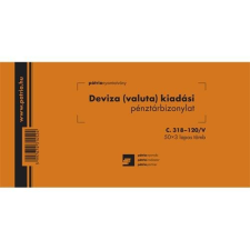 Pátria Nyomtatvány Deviza (valuta) kiadási pénztárbizonylat 50x3 lapos tömb 203x102 mm nyomtatvány