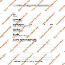 Pátria Nyomtatvány Egészségügyi könyv 123x170 mm 14 év alatti gyermekeknek nyomtatvány