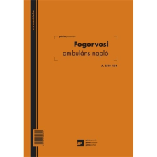 Pátria Nyomtatvány Fogorvosi ambuláns napló 250 lapos könyv A/4 álló nyomtatvány