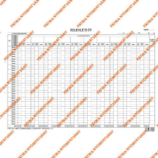 Pátria Nyomtatvány Jelenléti ív 10 fő nyilvántartására 420x297 mm nyomtatvány