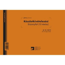 Pátria Nyomtatvány Készletkivételezési bizonylat 10 tételes 25x4 lapos tömb 245x170 mm nyomtatvány