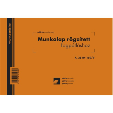 Pátria Nyomtatvány Munkalap rögzített fogpótláshoz 50x2 lapos tömb A/5 fekvő nyomtatvány