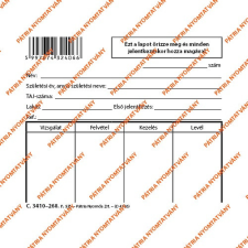 Pátria Nyomtatvány Onkológiai jelentés szabadlap 120x100 mm nyomtatvány