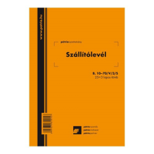 Pátria Nyomtatvány Szállítólevél 25x3 lapos tömb A/5 álló nyomtatvány