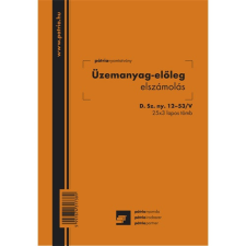 Pátria Nyomtatvány Üzemanyag-előleg elszámolás 25x3 lapos tömb A/5 álló nyomtatvány