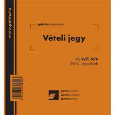 Pátria Nyomtatvány Vételi jegy 50x2 lapos tömb 140x140 mm nyomtatvány