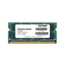Patriot 4GB 1600MHz DDR3 Notebook RAM Patriot Signature Line CL11 (PSD34G16002S) (PSD34G16002S) - Memória memória (ram)